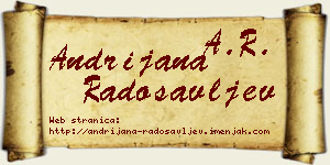 Andrijana Radosavljev vizit kartica